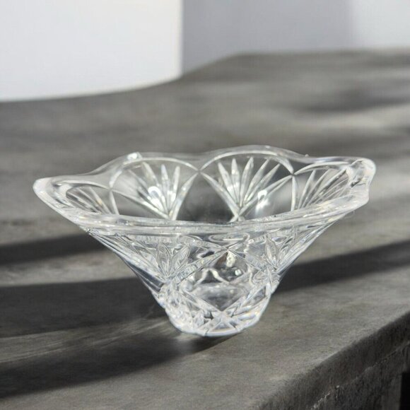 Marquis Waterford Honor Clear Glass Crystal Bowl Dish Heavy Marked On Bottom - Picture 3 of 15